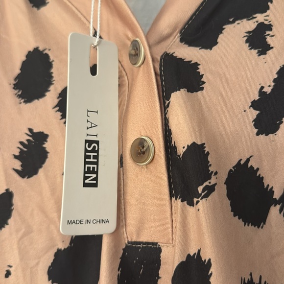 LAISHEN Lepord print top size large - Picture 2 of 3